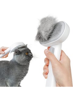 Meetion Cat Brush for Shedding and Grooming, Self Cleaning Slicker Brush for Short or Long Haired Cats, Pet Dog Hair Brush for Puppy Kitten Massage Removes Loose Undercoat, Mats, Tangled Hair, Shed Fur  - Image 1