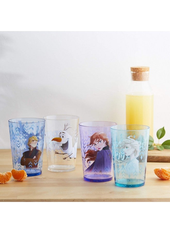 Zak Designs مجموعة أكواب زاك ديزاينز من ديزني فروزن 2 تتضمن أكواب بلاستيكية متينة، أدوات شرب ممتعة مثالية للأطفال، 4 قطع (14.5 أونصة، آنا وإلسا وأولاف) - Image 3