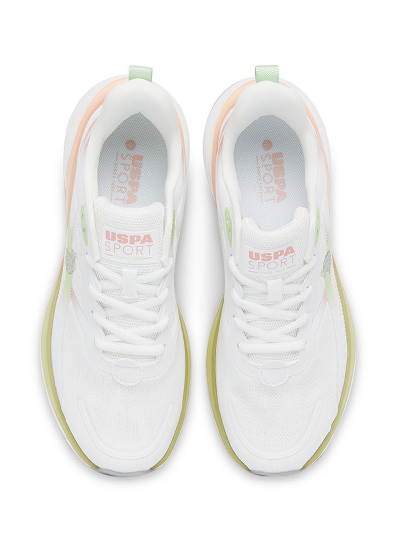 U.S. Polo Assn. Women's White Low-Top Limited Edition Ramadan Exclusive Sneakers – Luxe Shine, Effortless Elegance!  - Image 4