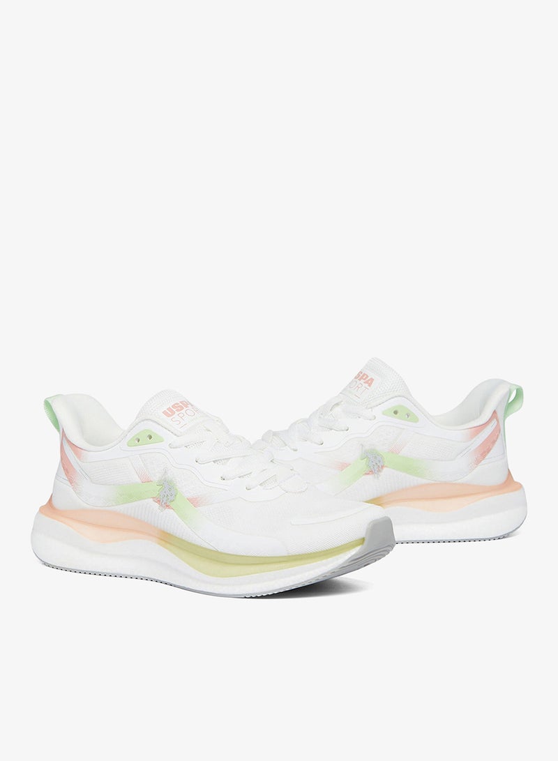 U.S. Polo Assn. Women's White Low-Top Limited Edition Sneakers Shoes - Luxe Shine, Effortless Elegance! - Image 4