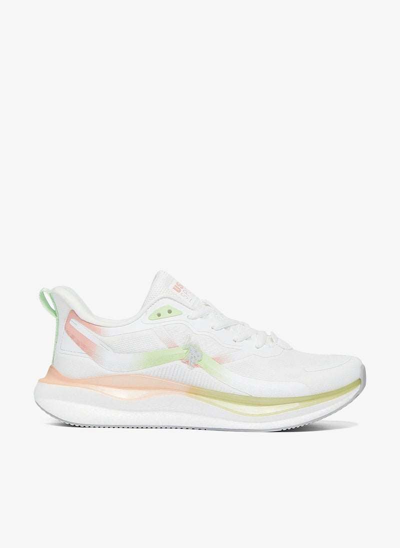U.S. Polo Assn. Women's White Low-Top Limited Edition Sneakers Shoes - Luxe Shine, Effortless Elegance! - Image 1