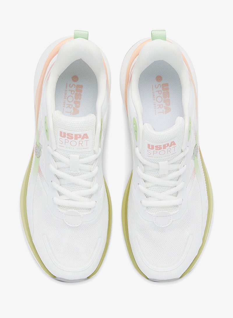 U.S. Polo Assn. Women's White Low-Top Limited Edition Sneakers Shoes - Luxe Shine, Effortless Elegance! - Image 5