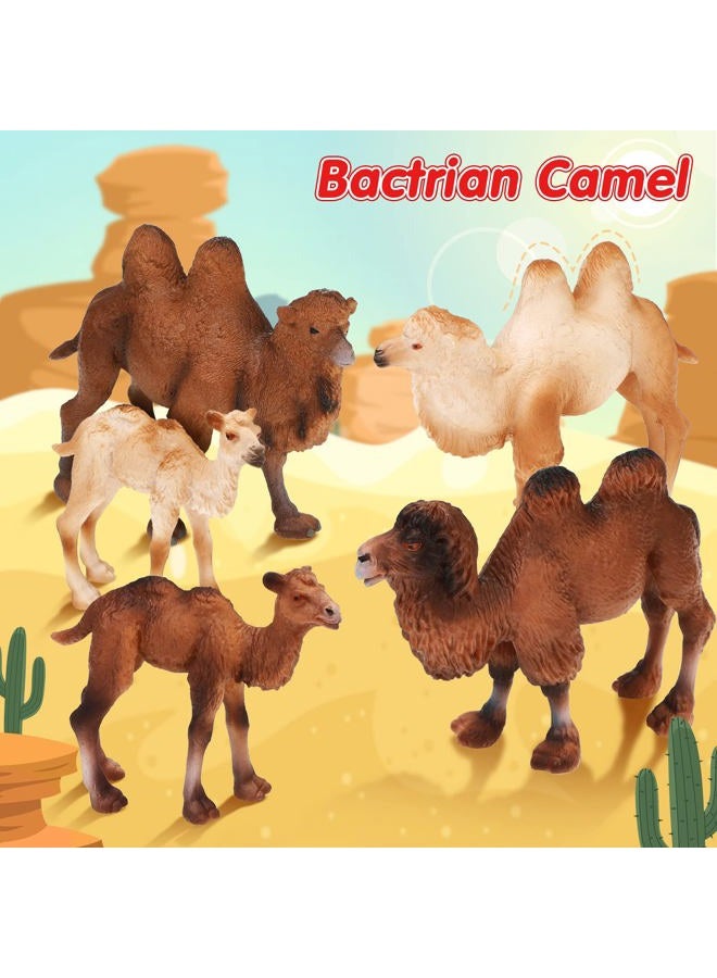 Supervitae 8 Pcs Large Plastic Camels Toys Plastic Figures Big Size Wild Arabian Camel Dromedary Toy Desert Stuffed Animals Figures with Humps Play for Home Diorama Decor - Image 3