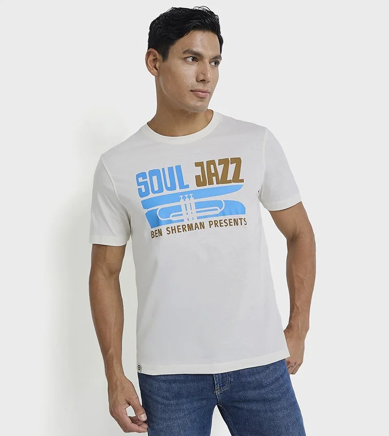 بين شيرمان Ben Sherman Men's Crew Neck Short Sleeve Graphic T-Shirt