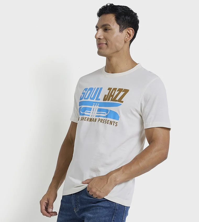 بين شيرمان Ben Sherman Men's Crew Neck Short Sleeve Graphic T-Shirt