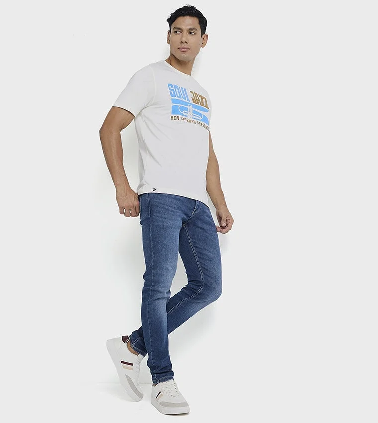 Ben Sherman  Ben Sherman Men's Crew Neck Short Sleeve Graphic T-Shirt for Men | Best Price UAE