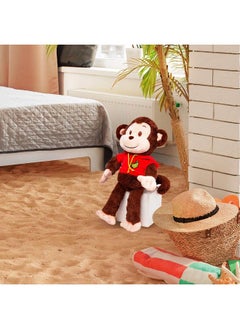 Webby Plush Adorable Smiling Monkey Soft Toys For Kids And Adult 35 Cm (Dark Brown)  - Image 4