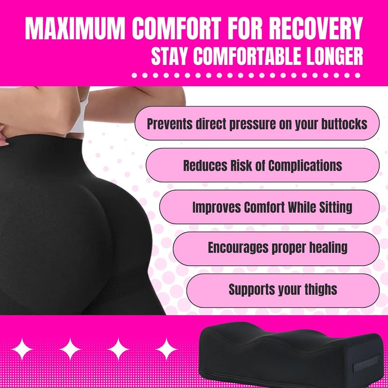 bombshell booty pillow وسادة BBL بعد الجراحة، وسائد رفع ناعمة مع لوح ليفو، وسادة للردف مع لوح بطن بعد جراحة شفط الدهون، وسائد ليفو للردف لوازم ما بعد جراحة BBL - Image 4