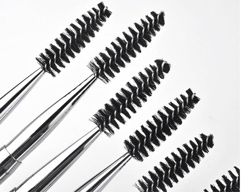 JOSALINAS 2PCS Mascara Brushes Eyebrow Eyelash Brushes Mascara Wands Applicators Eye Brushes Portable Cosmetic Brushes with Cap Spoolies Brushes for Eyelash Extensions and Eyebrows, Pink - Image 4