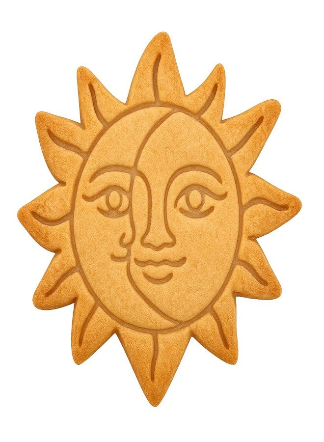 Mighty Gadget Celestial Sun and Moon Cookie Cutter & Stamp - 4x4" Heavenly Design for Lunar Celebrations (Random Color) - Image 1
