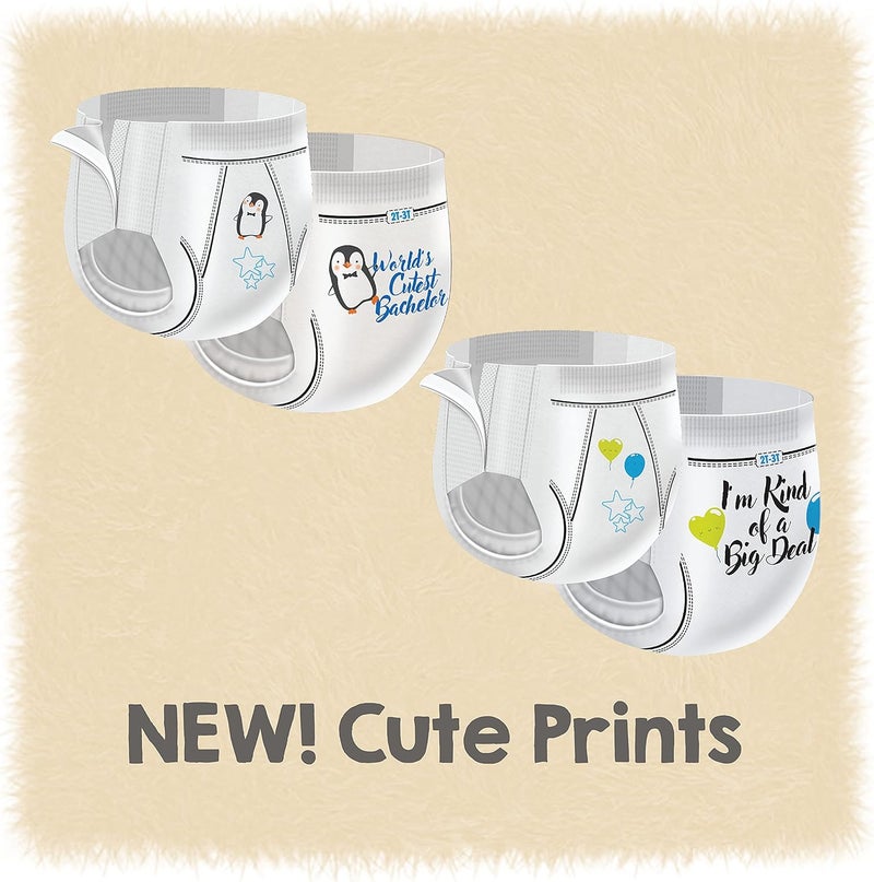 Cuties Training Pants, Boy, White/Blue, 26 Count (Pack of 4) - Image 4