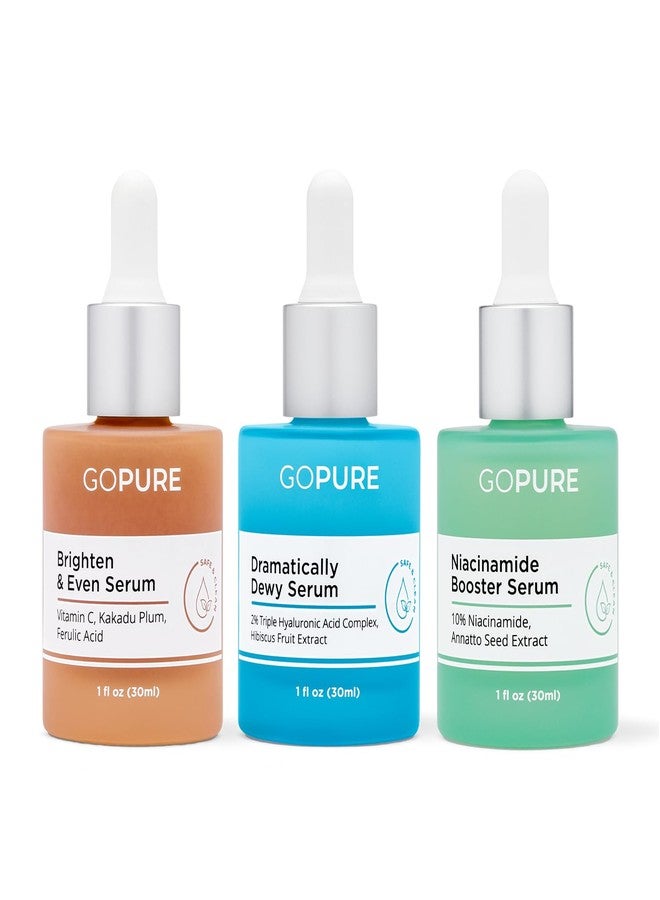goPure - Barrier Booster Serum Set - Dramatically Dewy, Vitamin C and Niacinamide Serum - Image 1