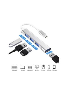 Generic USB Type-C Hub – 4-Port USB 3.0 + USB 2.0 Data Splitter, Slim Portable Aluminum Adapter Base  - Image 2