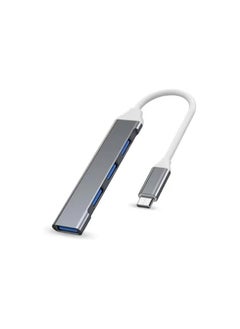 Generic USB Type-C Hub – 4-Port USB 3.0 + USB 2.0 Data Splitter, Slim Portable Aluminum Adapter Base  - Image 1