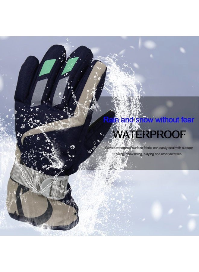 YR.Lover Children Ski Waterproof Gloves Winter Warm Outdoor Riding Thickening Gloves - Image 5