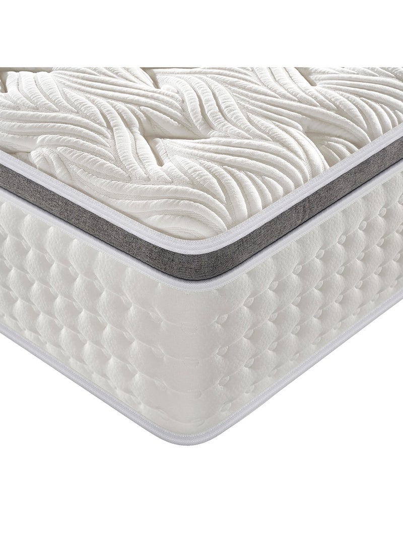ECONO - King Size Memory Foam Mattress Medium Firm Natural Latex Double Bed Mattress 7 Zone Pocket Spring For Support And Pressure Relieve Ultra Comfort Mattress In A Box - Image 1