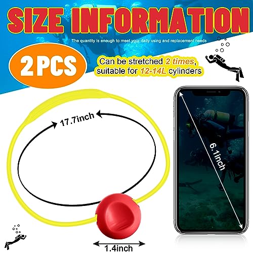 Woanger 2 Pcs Tank Banger Underwater Signal Device Cylinder Diving Tank Accessories for Divers Noise Maker (Yellow and Red) - Image 3