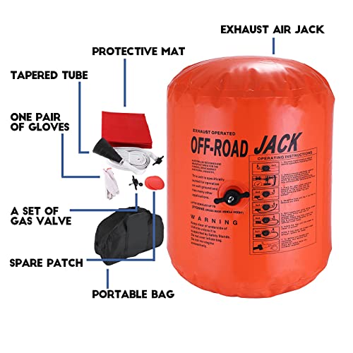 Flieeya 4-Ton Exhaust Air Jack - Portable Inflatable Car Lifting Bag for SUV, Truck & Off-Road Vehicle Recovery Emergency Tire Change Kit for Uneven Terrain - Image 3