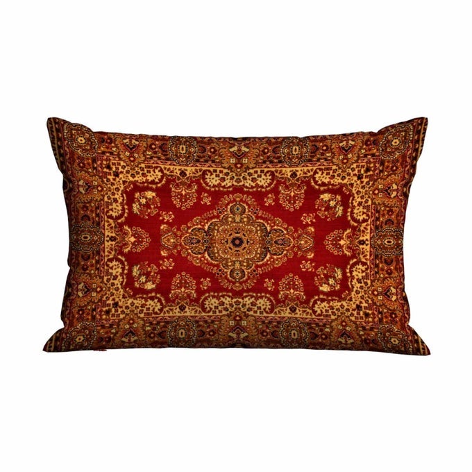 Rectangle Pillow Cover Red Oriental Persian Carpet PatternPillow Case for Bed Couch Sofa Decor 20x30 Inches