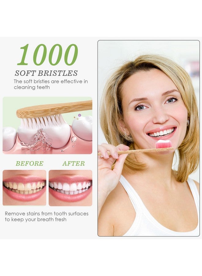 Navona 30 PCS Biodegradable Bamboo Toothbrushes, BPA Free Soft Bristle, Eco-Friendly, Compostable Natural Wooden Toothbrush Bulk, Box of two Individually Wrapped Bulk Toothbrushes, Reusable Travel Toothbrush - Image 3