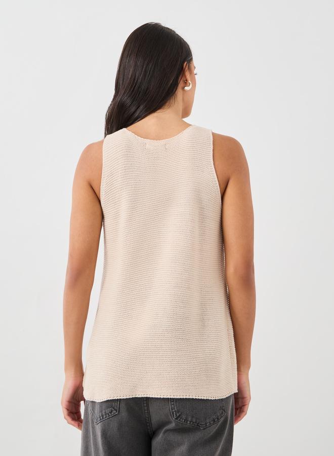 Styli Sleeveless Round Neck Knitted Top - Image 5