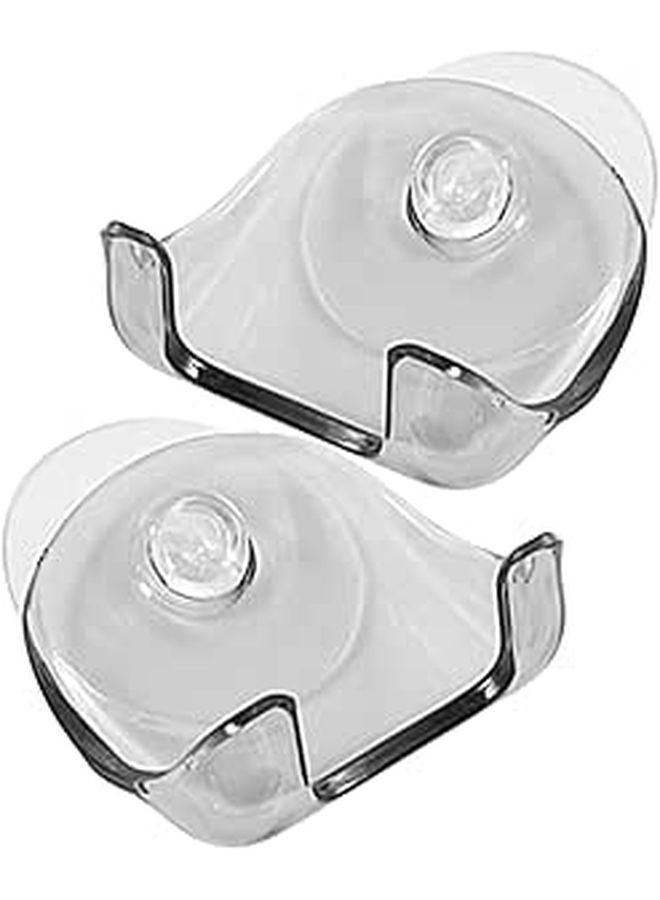 2Pcs Suction Cup Razor Holder Wall Mount Shower Storage Rack Portable Organizer - Image 1