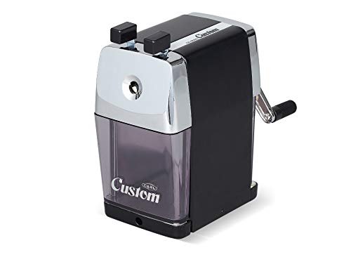CARL Pencil Sharpener, CC-2000, Black, 5-Point Selector. Manual, Quiet for Office and Home Desks, School Classroom, CUI19018 - Image 1