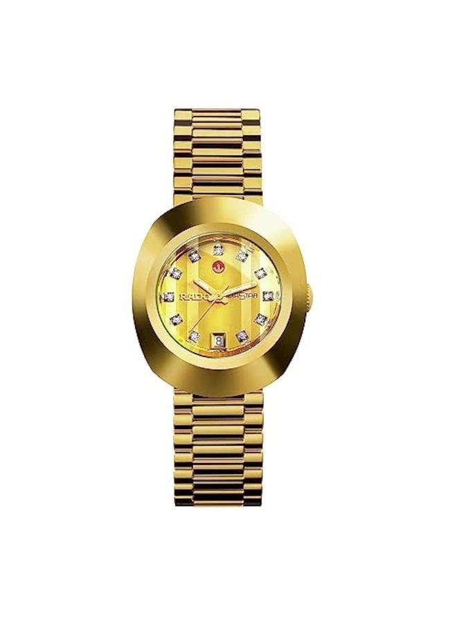 DiaStar Original Swiss Automatic Watch with Stainless Steel Strap, Gold, 21 (Model: R12416633)