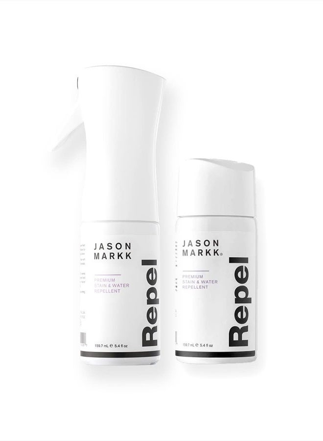 Jason Markk Repel Spray & Refill, Shoe Cleaner, 2-Piece Set, Water & Stain Repellent, Non-Aerosol, Sneaker Care, Ideal for Footwear, Safe for Leather, Suede, Nubuck, Cotton, Knits, 5.4oz  - Image 1