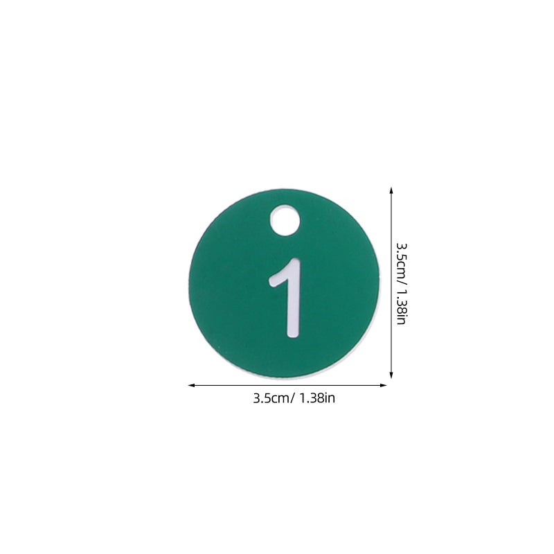 العلامات البلاستيكية المرقمة من 1 إلى 100 مع ثقوب لخزائن التخزين - Image 3