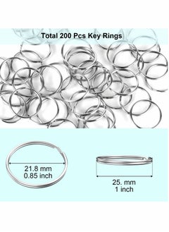 Y&D Split Ring, Small Key Rings Bulk Keychain DIY Craft Metal Connector Accessories 200 Pcs  - Image 4