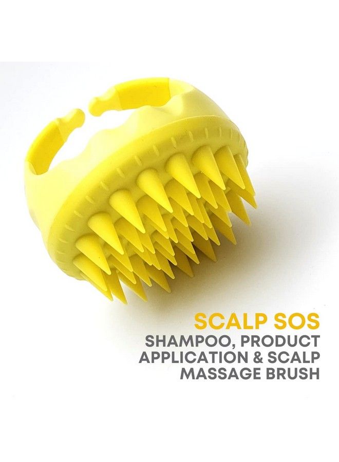 Alan Truman Scalp Sos Scalp Massage & Shampoo Brush Yellow - Image 3