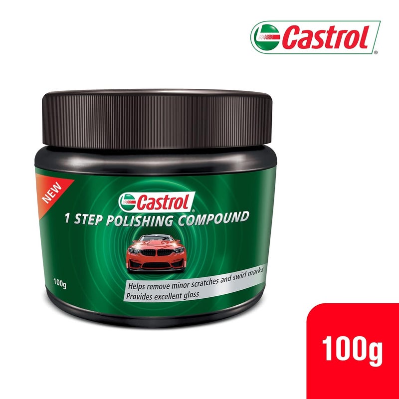 Castrol كاسترول مركب تلميع بخطوة واحدة للسيارات (100غ) | يزيل الخدوش الطفيفة | لمسة لامعة ممتازة | يعزز تشطيب الطلاء | خالي من السيليكون | مناسب للتطبيق اليدوي وورش تفصيل السيارات - Image 2