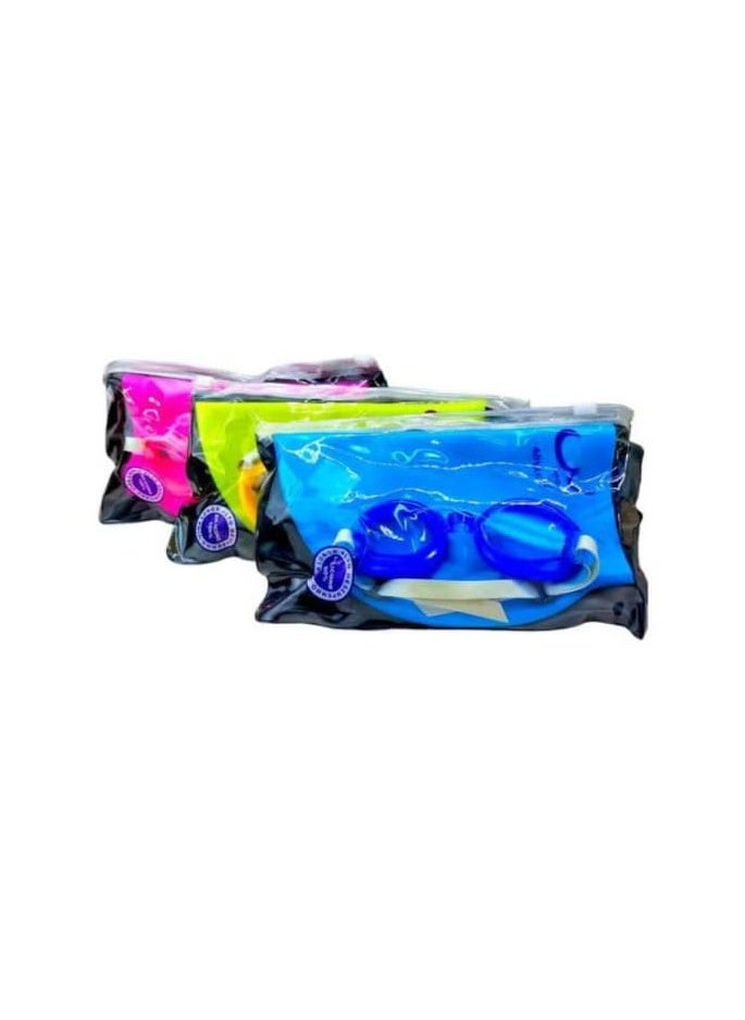 Generic Generic Girls' Beach Swimming Goggles and Cap Set, Sky Blue 