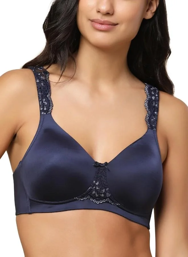 ترايامف Triumph Women's Polyamide Wire Free Casual T-Shirt Bra (110I732_Navy Blue)