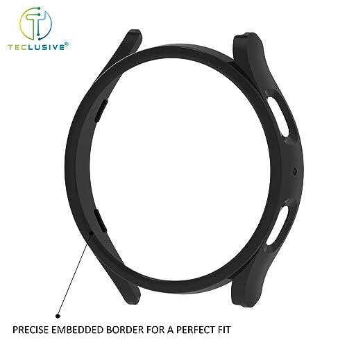 T Teclusive Slim Curved Bumper Protective Case Cover Compatible for Galaxy Watch 6 40mm | Hard Shell Bumper Side Edge Protection Case for Galaxy Watch 6 (Black, 40mm) - Image 5