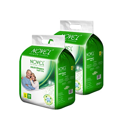 NOVEL Adult Diaper - Large (Pack of 2) Adult Diapers - L (20 Pieces) - Image 1