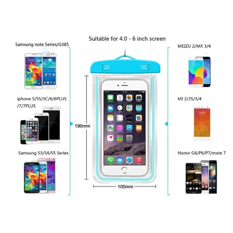 BeFall Waterproof Phone Pouch, rain Mobile Cover, Universal Waterproof Phone Case, Underwater Dry Bag for Mobile, Cash, documents, Water Proof Bag for Beach Boating Swimming Water Park (BlackSingle) - Image 3
