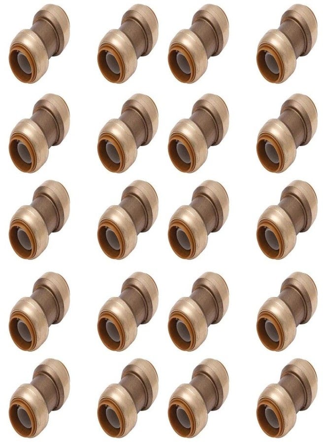 VENTRAL 1/2 Inch Push to Connect Straight Coupling Connector for PEX, Copper, CPVC Pipe, Brass Plumbing Fitting with Stiffener, No Lead 10 in Pack - Image 5