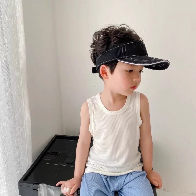 Children'S Vest Modal Summer Thin Outer Wear Seamless Mask T-Shirt Baby Boys And Girls Bottoming Tops For Men - Image 4