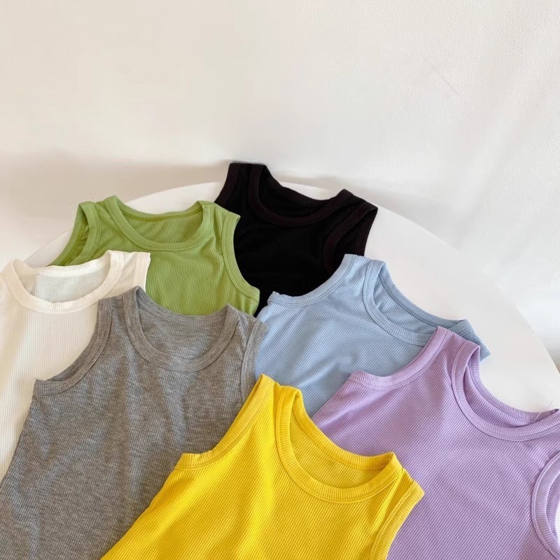 Children'S Vest Modal Summer Thin Outer Wear Seamless Mask T-Shirt Baby Boys And Girls Bottoming Tops For Men - Image 2