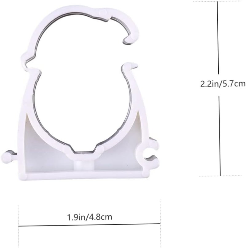 10 قطعة من مشابك الأنابيب البلاستيكية البيضاء للخراطيم والكابلات والأنابيب سهلة التركيب متينة مقاومة للتآكل - Image 3