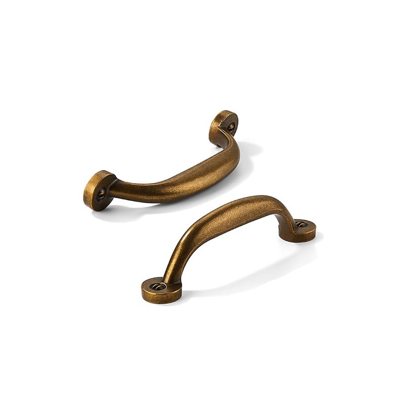 CABDM 10 Pack 3 inch Hole Center Antique Brass Vintage Aged Old Cabinet Pulls Heavy Duty Solid Drawer Hardware Kitchen Vanity Bathroom Handles - Image 2