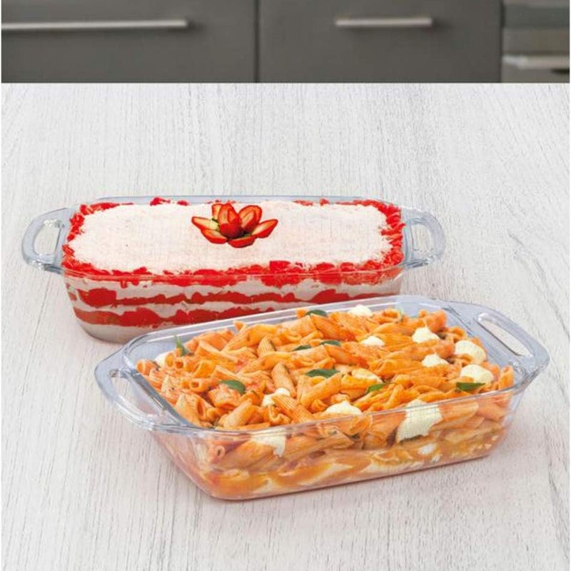 Marinex Large Rectangular Glass Roaster with Handle 3.5L  Extra-Large Heat-Resistant Borosilicate Bakeware Dish - Clear - Image 5