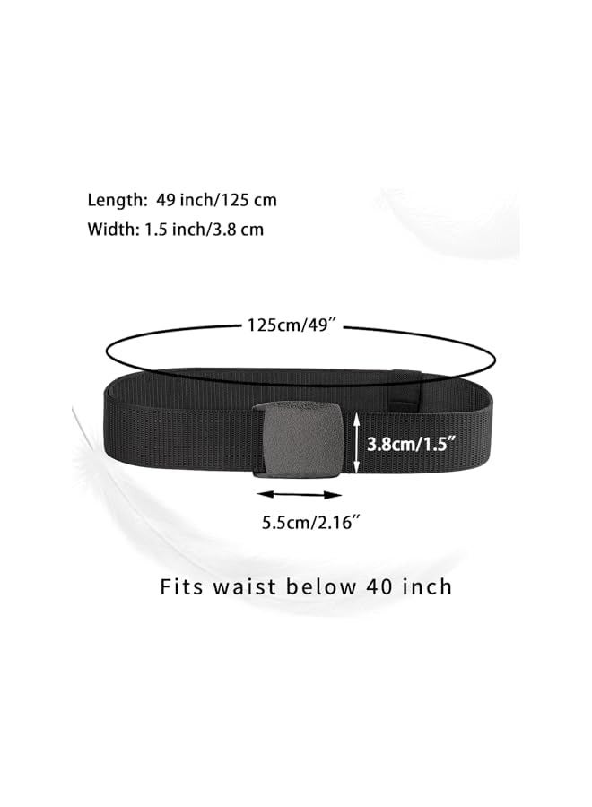 PROMASS 6 Pack Tactical Military Nylon Belts Premium Men's Belt for Men/Women Plastic Buckle Metal Free, One Size  - Image 2