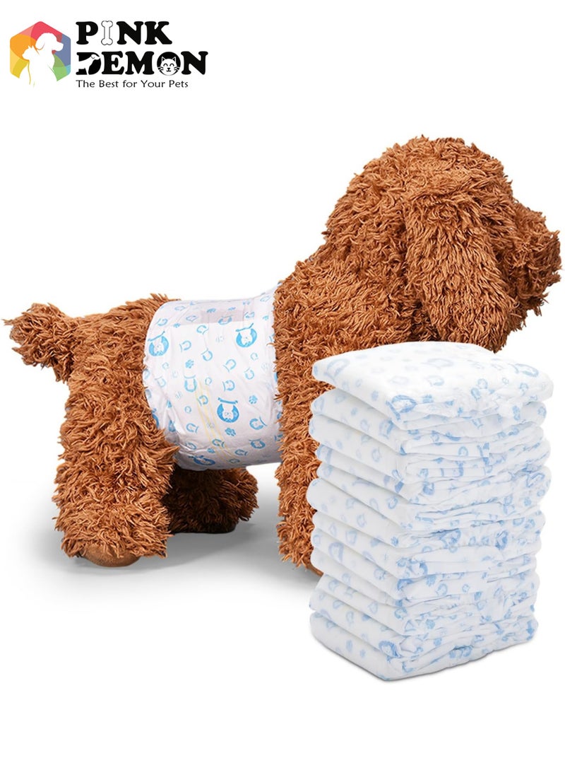 Pink Demon - Disposable Pet Diapers Male Dogs Super Absorbent Soft Including 20 Count for Puppy Cats or Dogs 1.5-4kg Blue Size  S - Image 1