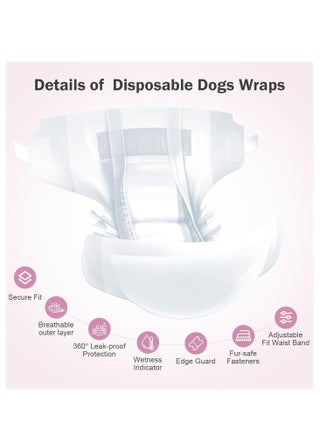 Disposable Pet Diapers Male Dogs Super Absorbent Soft Including 20 Count for Puppy Cats or Dogs 1.5-4kg Blue Size  S - view 4