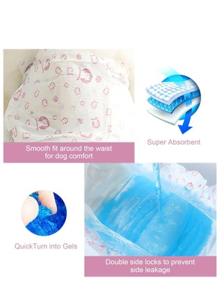 Disposable Pet Diapers Male Dogs Super Absorbent Soft Including 20 Count for Puppy Cats or Dogs 1.5-4kg Blue Size  S - view 3