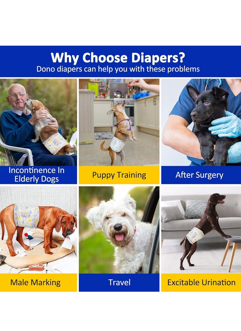 Pink Demon - Disposable Pet Diapers Male Dogs Super Absorbent Soft Including 20 Count for Puppy Cats or Dogs 1.5-4kg Blue Size  S - Image 1