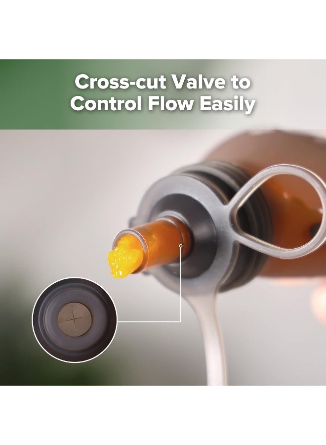 haakaa Happii Bear Silicone Goody Pouch Combo, Reusable Baby Food Pouches for Homemade Organic Purees, Juices, Smoothies, and Yogurt - Perfect for Toddlers and Kids - 2 Pack, 6oz+9oz - Image 5